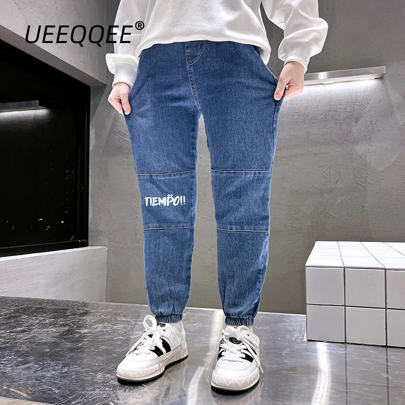 Soft Stretch 2023 Spring Autumn Children Jeans Little Boys Denim Pants