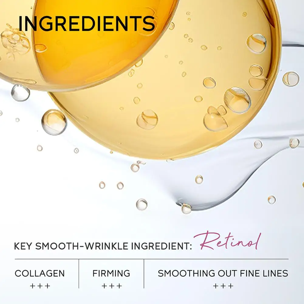 Retinol Smooth Wrinkle Skincare Set Moisturizing Firming Facial Skincare Routine Kit - Retinol Serum-Face Moisturizer-Eye Cream 4