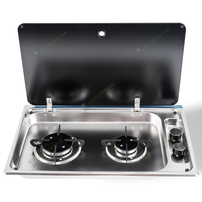 

stainless steel gas stove, 2 burners, propane countertop, travel trailer, camper, boat, wholesale