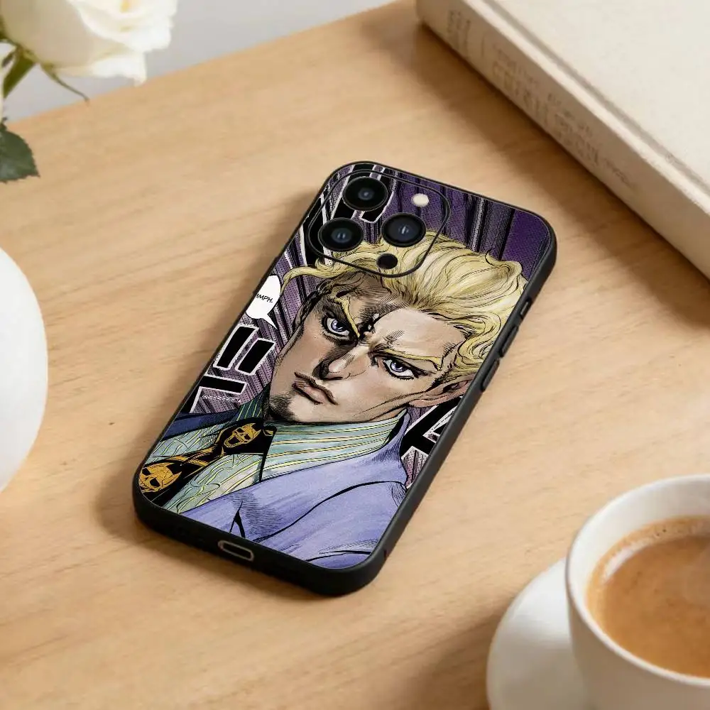 K-Anime Jojo's Bizarre Adventure Soft Silicone Black Phone Case