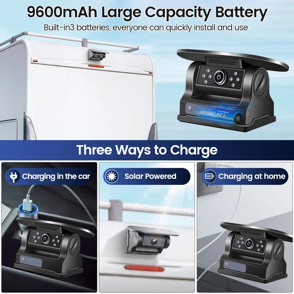 Reversing camera with magnetic mount shown up close