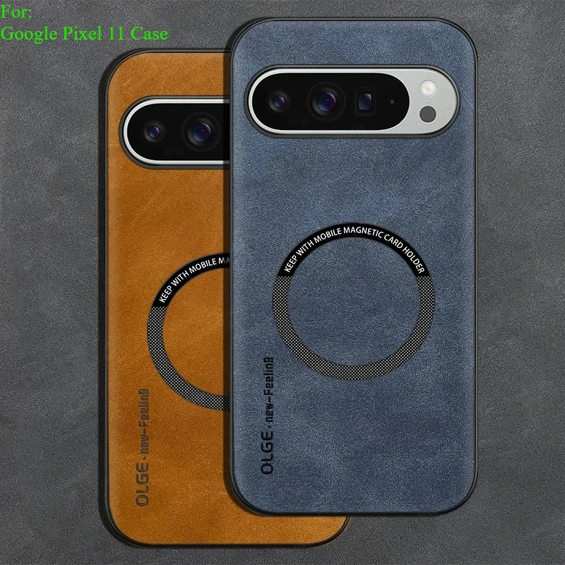 Enhanced Magnetic Leather Case - Shockproof Protection