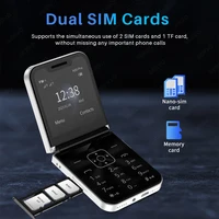 SERVO A50 PRO Flip Mobile Phone Dual SIM Card GSM Call Record Speed Dial Blacklist Magic Voice Flashlight Foldable Phone Type-C 2