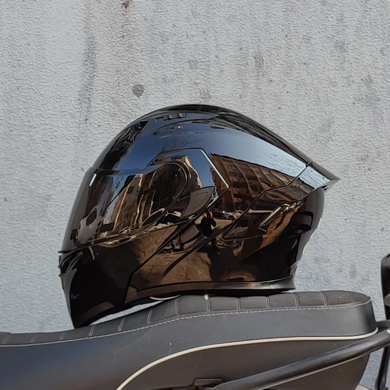 High Quality Motorcycle Helmet Dual Lens Flip Racing Helmet Knight Head Protector DOT Approved casco abierto de moto para hombre