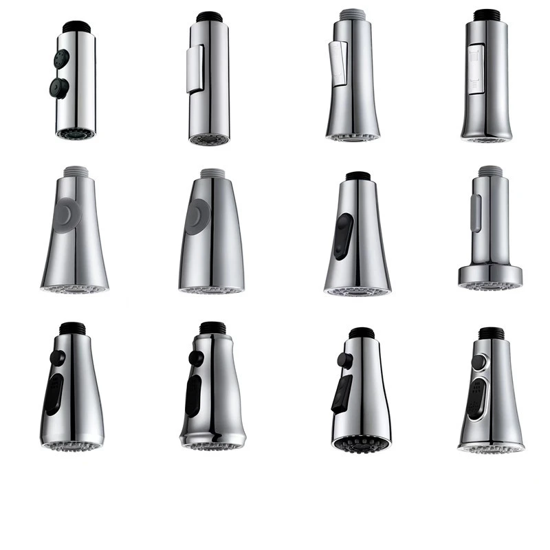 ABS Kitchen Pull Out Faucet Sprayer Plating Nozzle Water Saving Bathroom Basin Sink Shower Spray Head Water Tap Faucet Filter