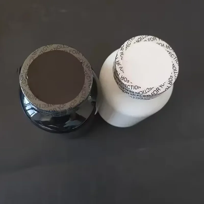 Medicine Bottle Mouth Plastic Sealing Film Heat Shrink Film Black English Printed Transparent Easy To Tear Sealing Sleeve 100PCS