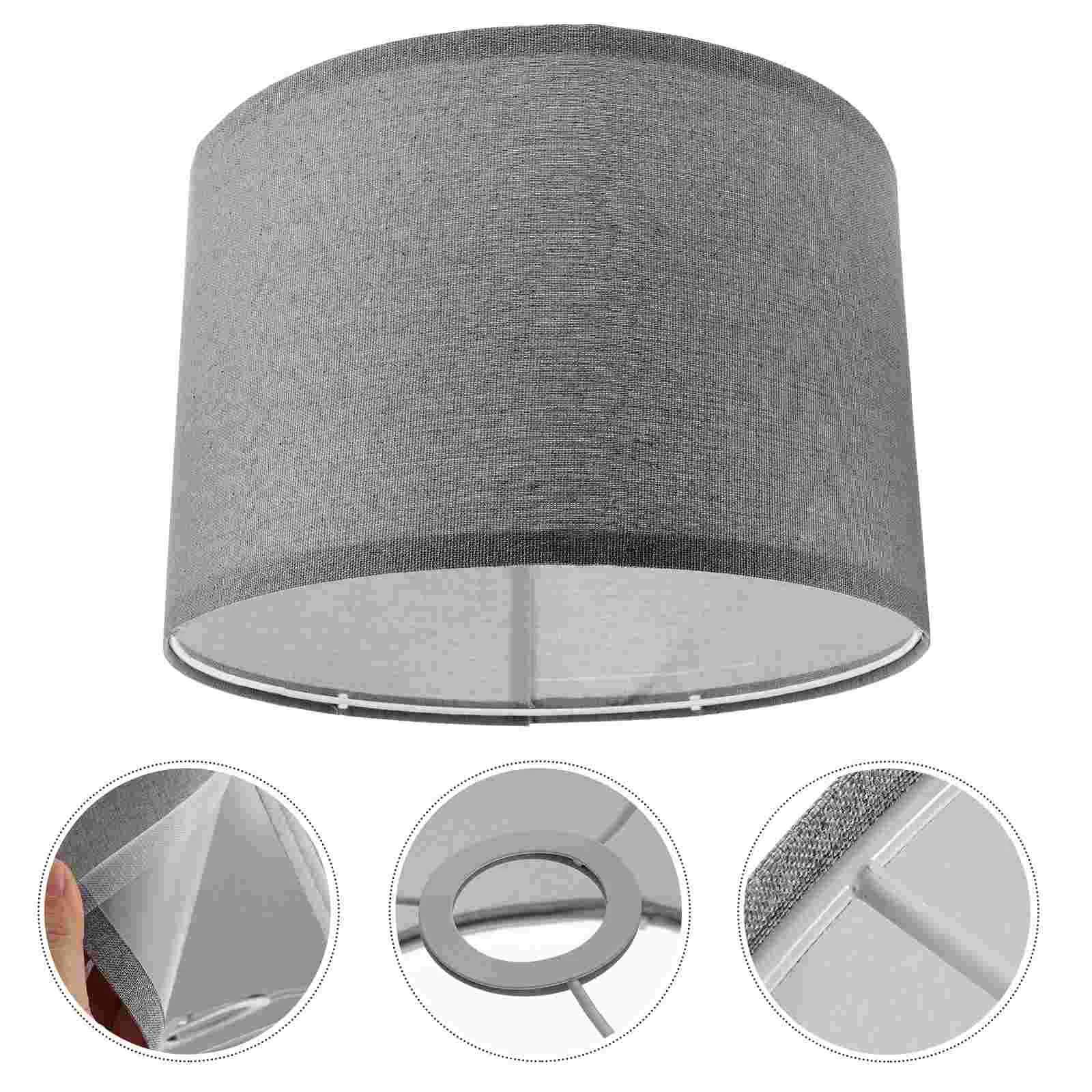 

Cloth Drum Lamp Shade Replacement Decorative Lamp Cover Standing Corner Chandelier E27 Clip On Bulb Pendant Light Guard Lamp