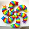 Colorful Slug Snail Toy Articulated Flexible 3D Slug Fidget Toy All Ages Relief Anti-Anxiety Sensory Toys for Children 2