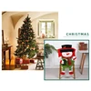 Chair Covers Santa Red Hat Chair Xmas Kitchen Dining Chair Slipcovers 4