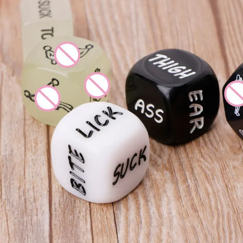 Funny Sex Dice 6 Sides Erotic Craps Sex Glow Toy for Adults Sexual Posture Dice Erotic Games for Couples Playing 6pcs/set