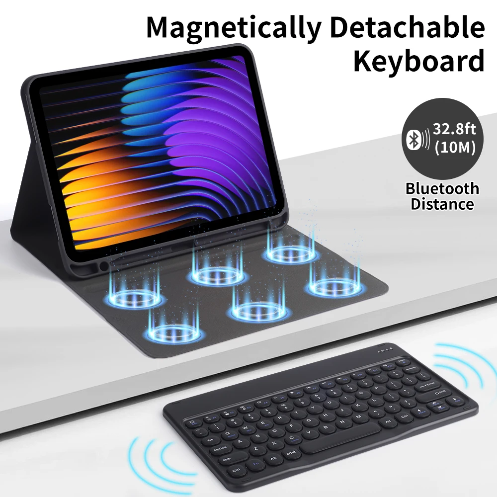 Premium Keyboard Tablet Case with Adjustable Viewing Angles and Protective Cover