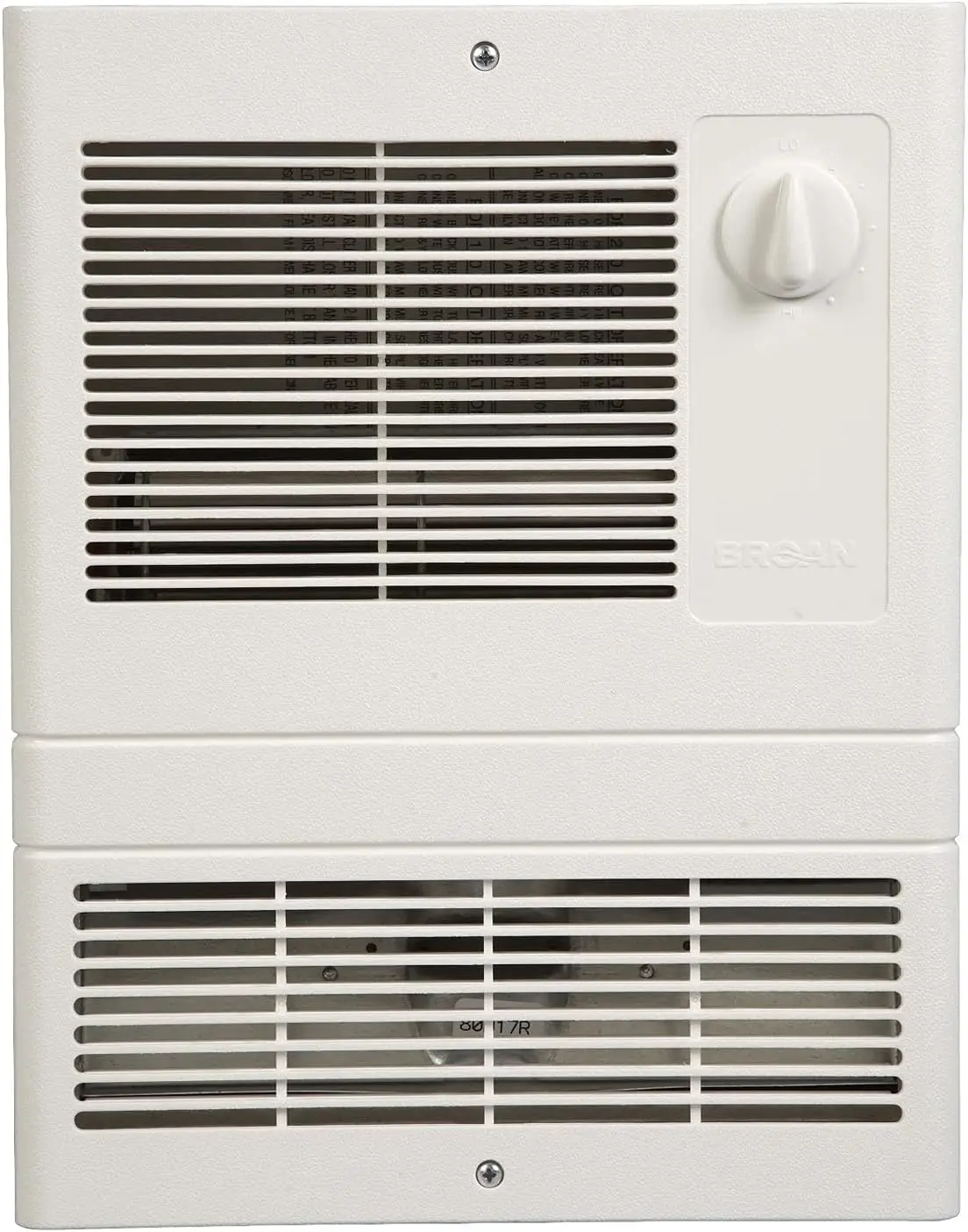 -NuTone 9815WH High Capacity Wall Heater with Built-In Adjustable Thermostat, 1500W, 120/240V, White