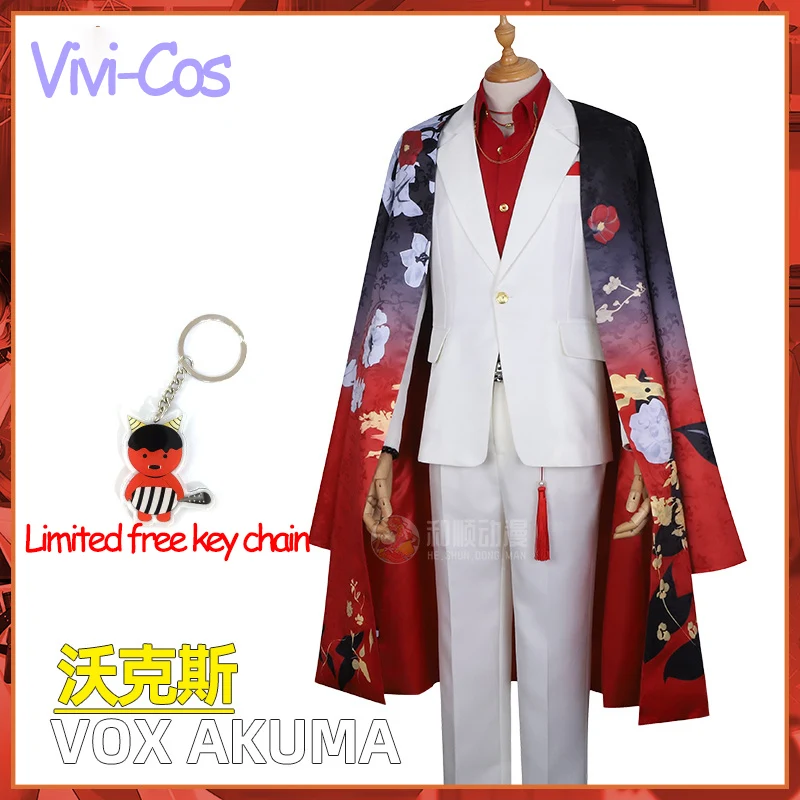 

Vivi-Cos Anime Vtuber NIJISANJI Vox Akuma Cool Handsome Suit Cosplay Halloween Unisex Costume Role Play Carnival New M-XXL