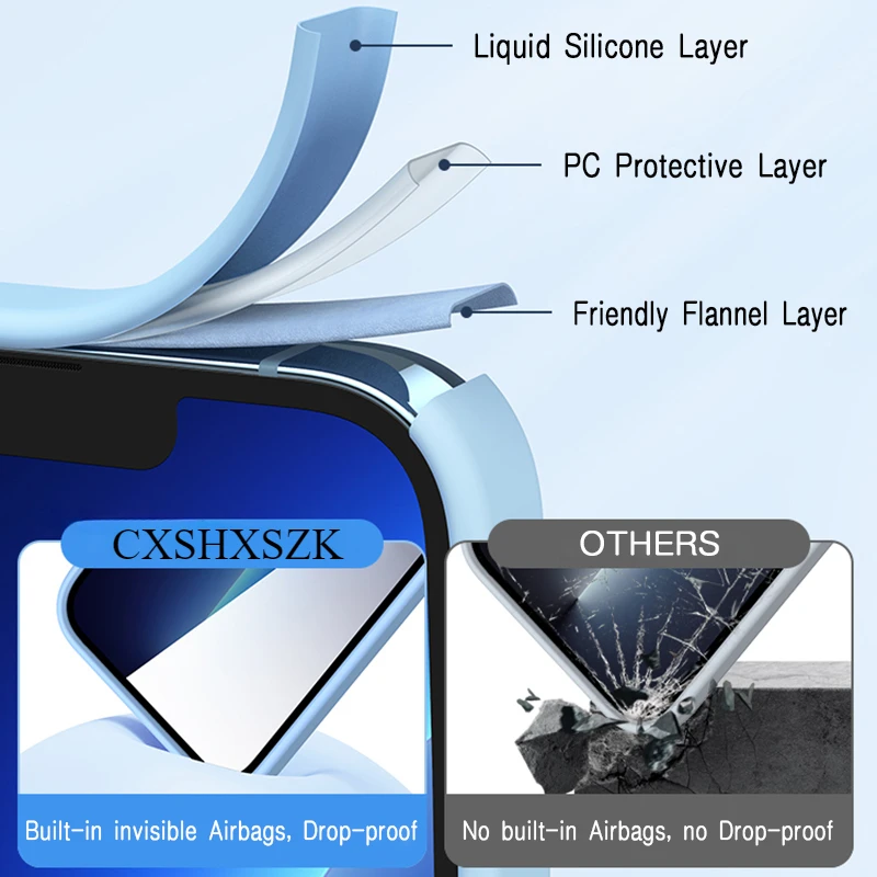 Luxury Liquid Silicone Protective Soft Fabric Phone Case