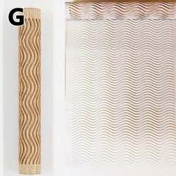 Embossed Flower Pattern Wooden Texture Rolling Pin for Pottery and Clay Crafting (G)