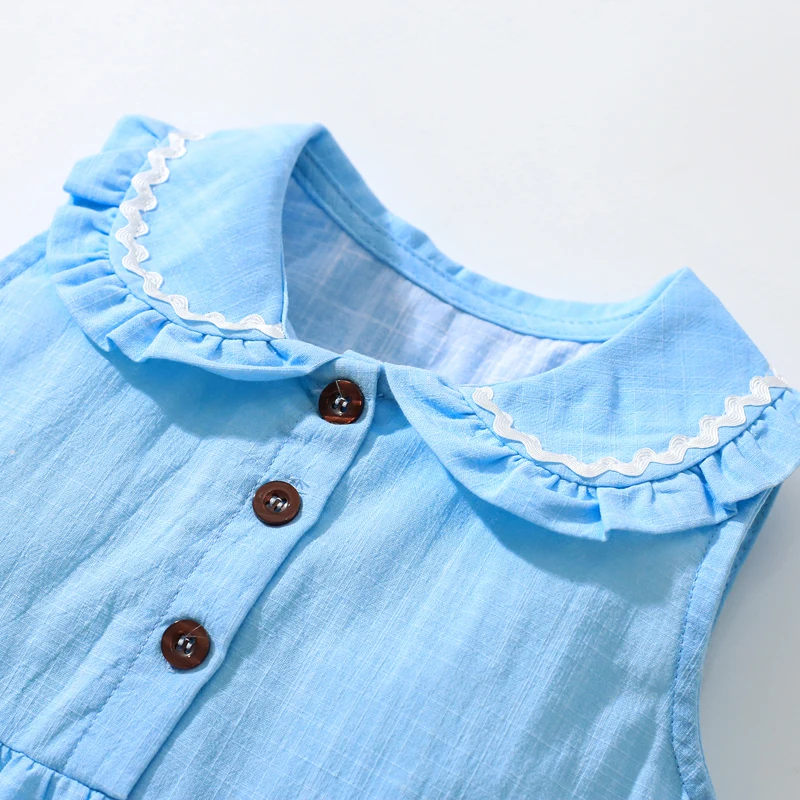 Little Maven Children Formal Dresses Kids Clothes Summer Cartoon Short Sleeves Princess Children's Clothing Vestidos Cotton