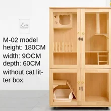 

Cat Villa Cat Cage Oversized Cattery Luxury Cat Cabinet Cat Nest Kitten Room Double-Layer Three-Layer Home Apartment Family
