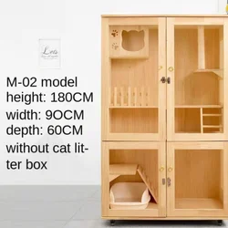 Cat Villa Cat Cage Oversized Cattery Luxury Cat Cabinet Cat Nest Kitten Room Double-Layer Three-Layer Home Apartment Family