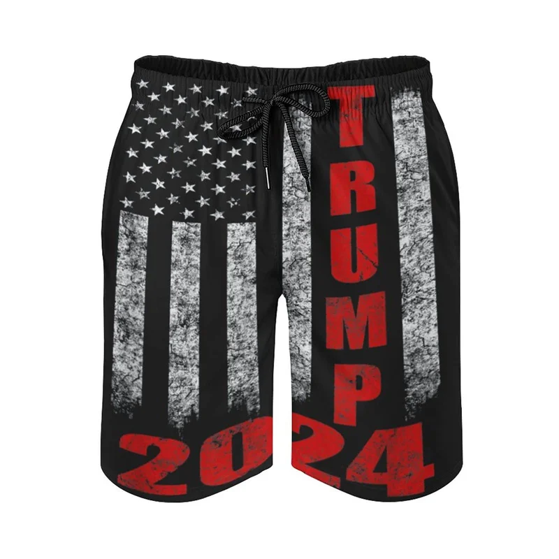 2024 New In Donald Trump Beach Shorts For Men American President Trump Surfing Board Shorts Swimming Trunks Mens Streetwear 4