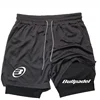 Men's Running Training Shorts with Phone Pocket Tight Shorts Sportswear 2-in-1 Print 2