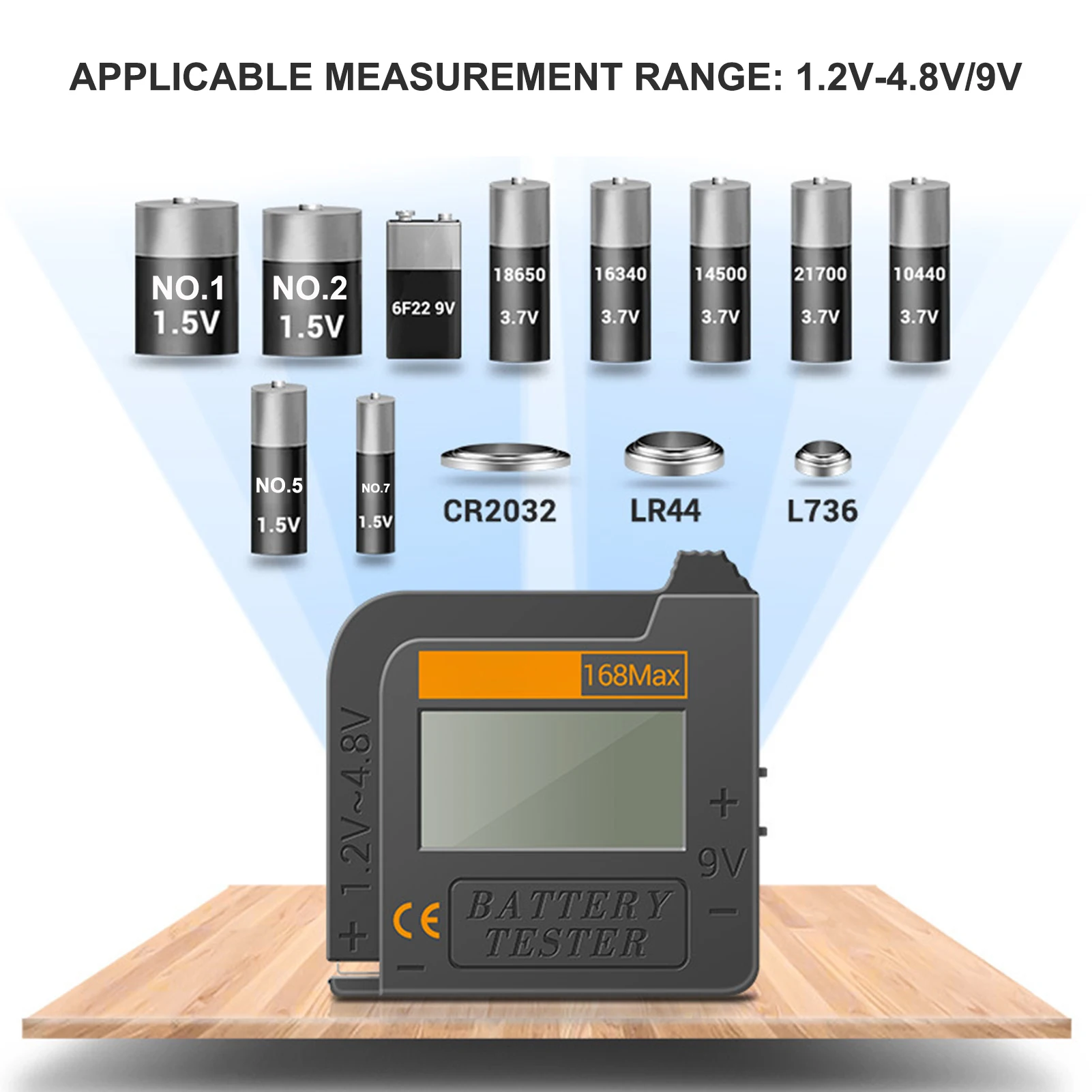 Battery Monitoring Tester Universal Digital Battery Tester Checker For All Battery C AA AAA D N 9V 6F22 and 1.5V button cell batterie Electrical Equipment