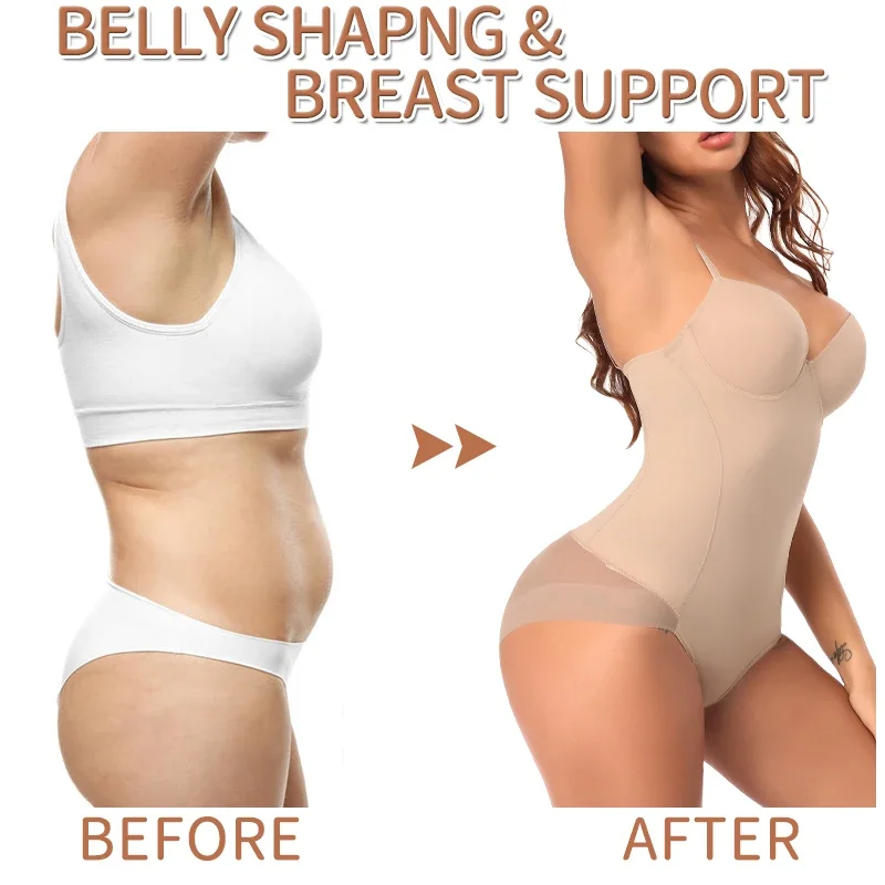 

Briefer Breast Support Padded Shapewear Corset Waist Slimming Underwear Butt Lifter