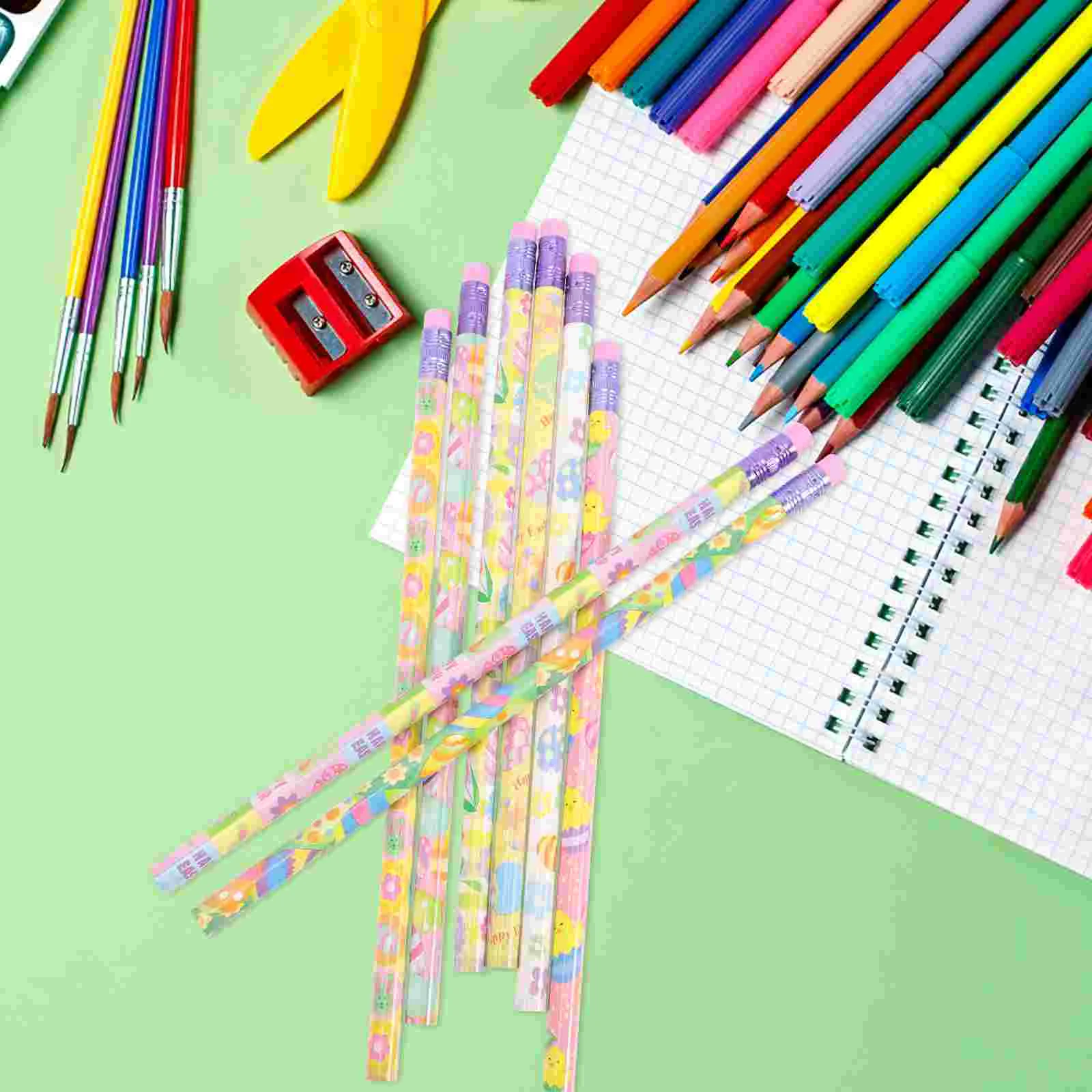 

50 Pcs Easter Pencil Pencils for Kids Designed Rabbit Writing Party Favor Wooden