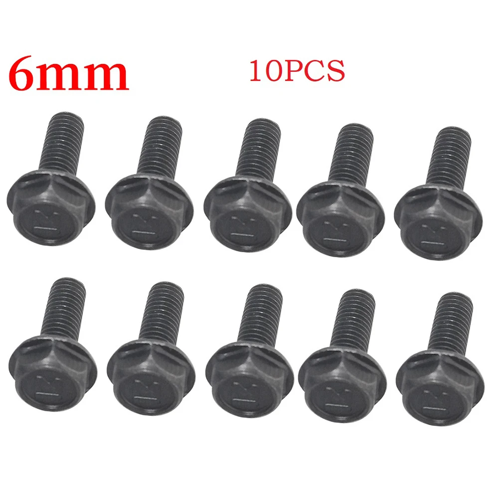 10pcs Metal Screw Saw Blade Screw M8 M7 M6 Left Hand Thread Hex Flange Screws Hexagonal Belt Pad For Cutting Machine