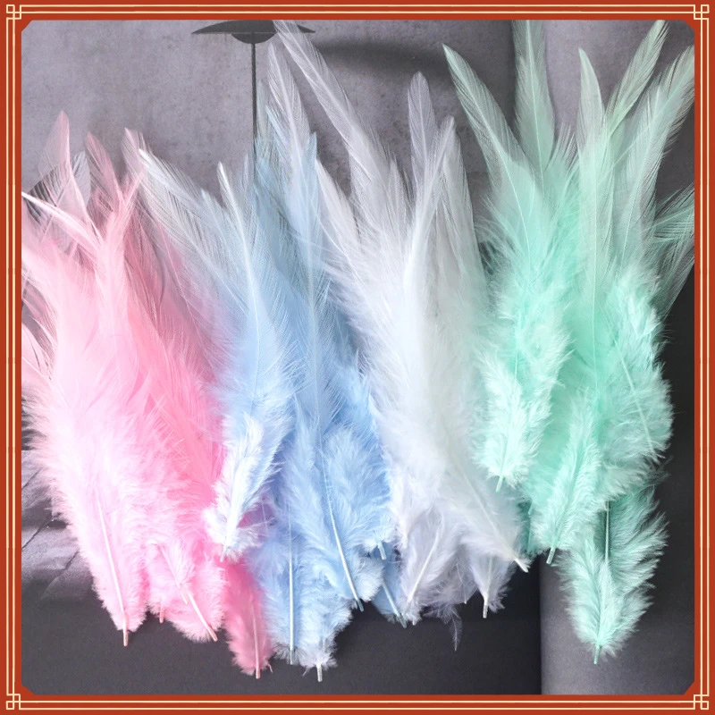 

Natural Chicken Feathers for Needlework and Handicraft, Rooster Feather Decor, Fly Tying Accessories, Crafts for Needlework