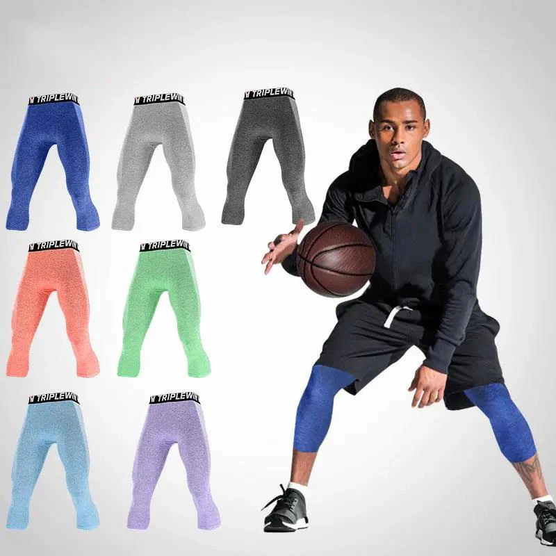 Men Women Summer Capri Running Tights GYM 3/4 Pants Male Basketball Football Soccer Fitness Exercise Sport Cropped Leggings 02