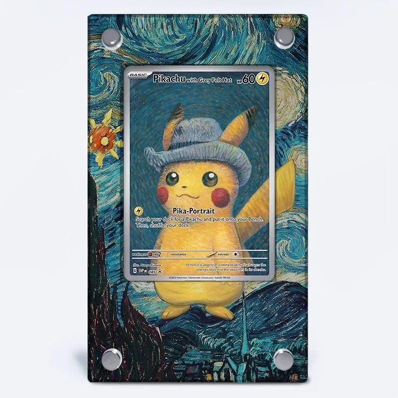 

Pokémon Qikachu Animation Characters Acrylic Extended Painting Stuck Brick Anime Classics Game Collection Cards Display Stand