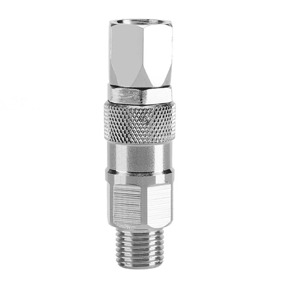 

Spray Hose Swivel Joint Home Accessories Airless High Pressure Rust Free Silver Solid Stainless Steel 1/4-Inch