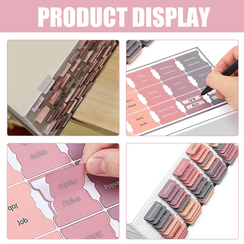 5 Sheets of Paper Bible Tabs for Women Decorative and Practical Bible Study Tabs for Easy Referencing 3