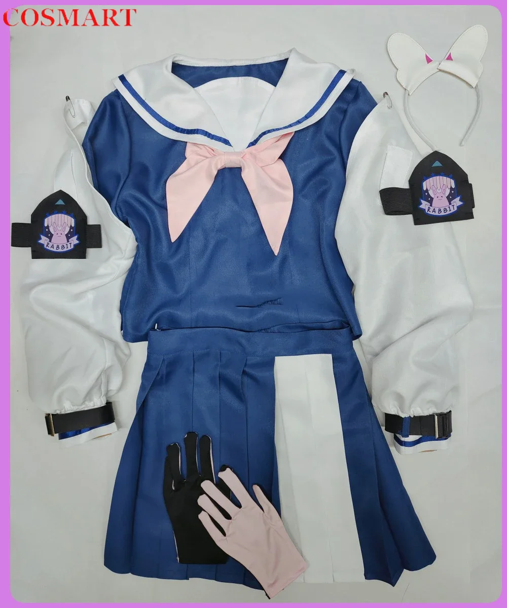 

COSMART Blue Archive Tsukiyuki Miyako Sailor Suit Rabbit Team Lovely Uniform Cosplay Costume Halloween Party Role Play Outfit