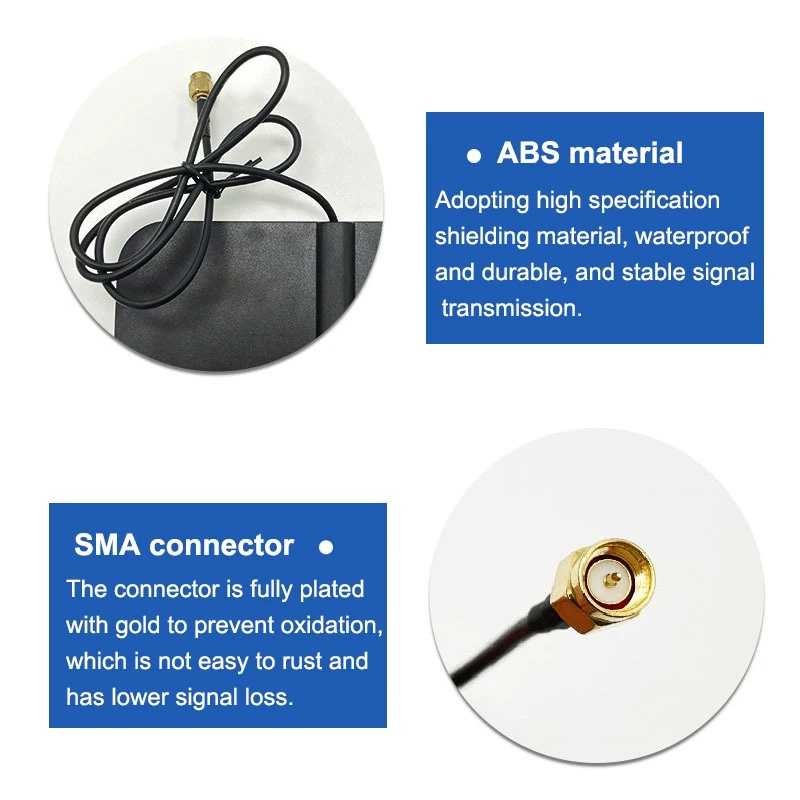4G 패치 안테나 WIFI LTE 3G 2G GSM GPRS Iot 모뎀 라우터 차량 탑재 안테나 신호 부스터 증폭기 SMA Male 700-2700MHz
