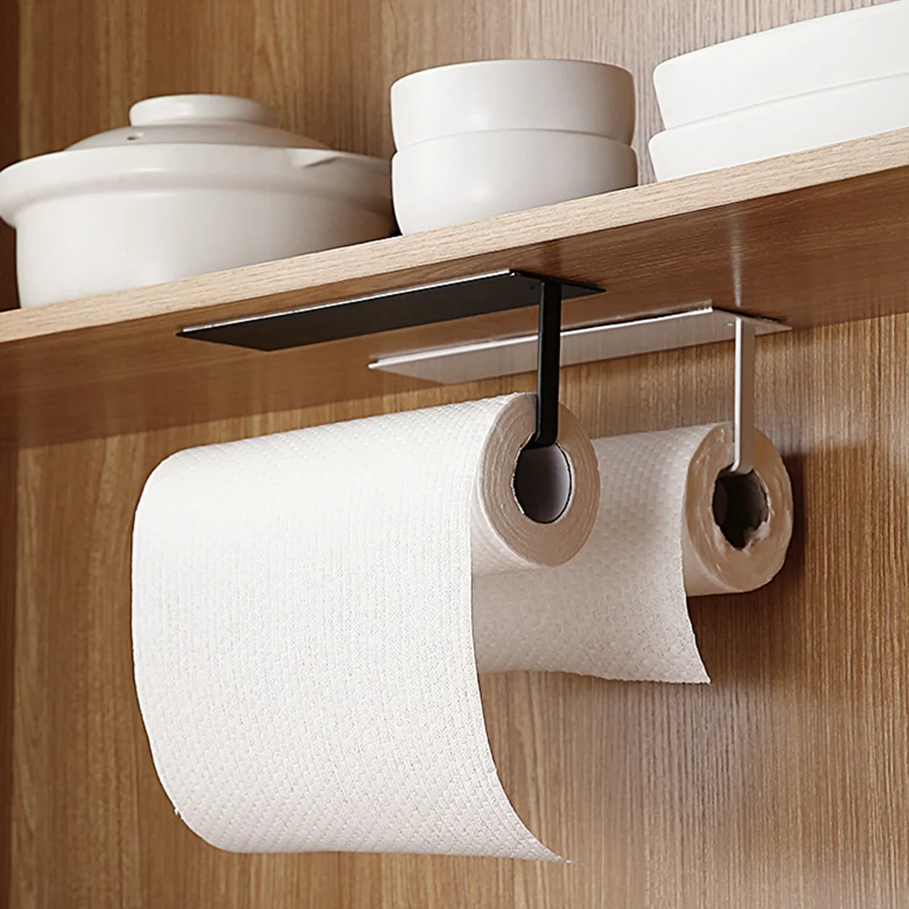 Kitchen Roll Holder Paper Toilet Towel Under Shelf Cabinet Storage Home Rack 
