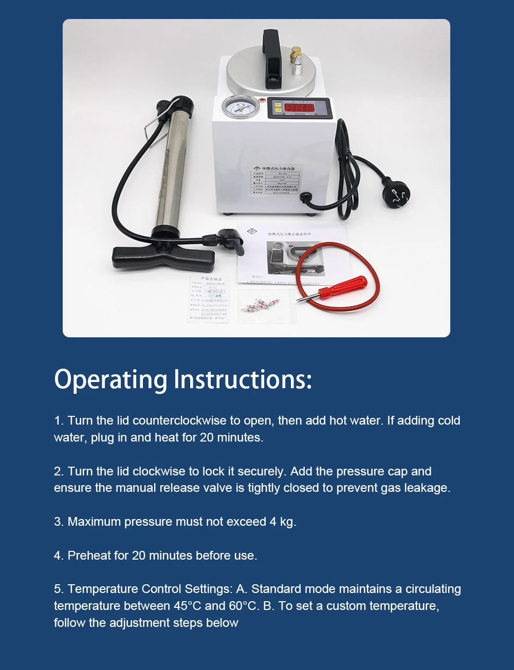 Dental Pressure Polymerizer Lab‑use Denture Processing Machine Dental Injection