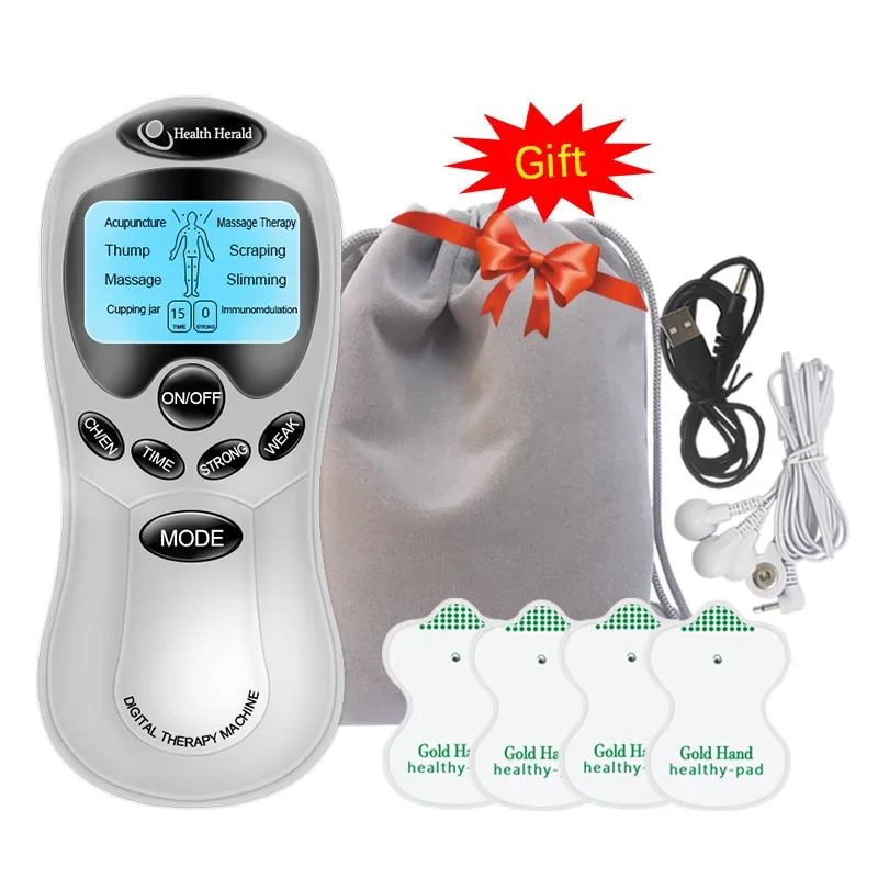 Muscle Massager Electric Tens Unit Machine Pulse Meridian Body Massage Stimulator Therapy Neck and Back Massager Pain Relief ac dc 225a pulse aluminum tig welder stick arc inverter automatic welding machine 220v or 110 220v 15% blue tse225p