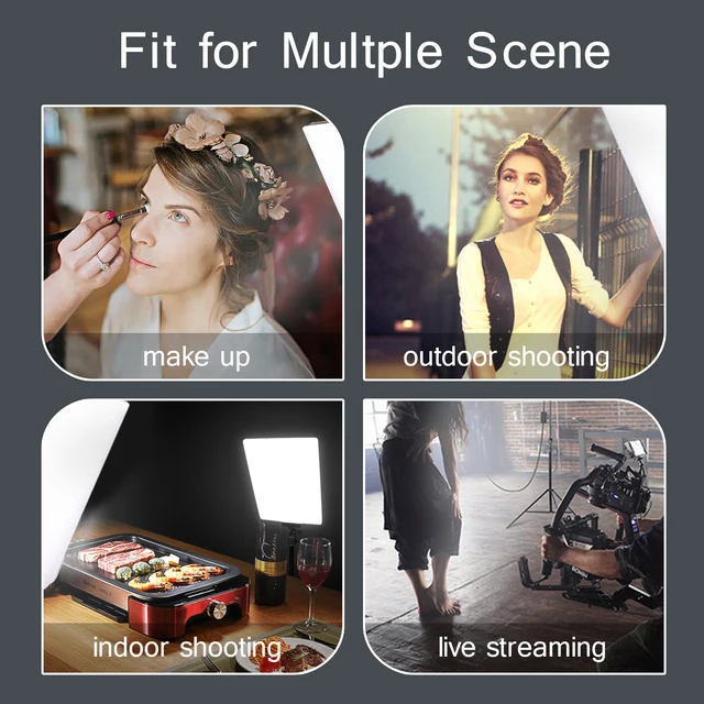 LED Video Lights Conference Photography Lighting Selfie Light Photo Studio Lamp With Tripod for Shoot Live Streaming TikTok Zoom 6