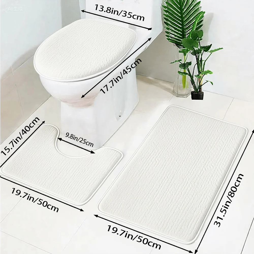 Three-Piece Bathroom Rug Set 4