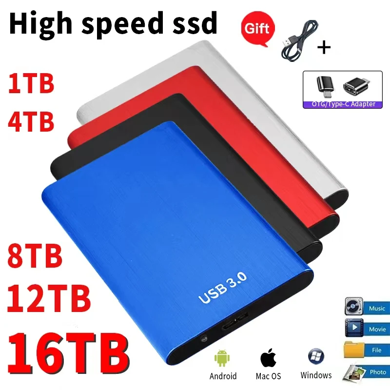HighSpeedMobileSolidStateDrive1TBPortableSSD500GBExternal