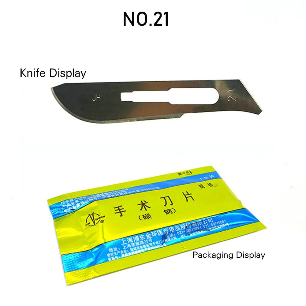 10 Stück Skalpellklingen aus Kohlenstoffstahl 10 # 11 # 15 # 20 # 21 # 23 # Kann für industrielle oder Praxismesser sowie Tierklingen verwendet werden – Detail 6