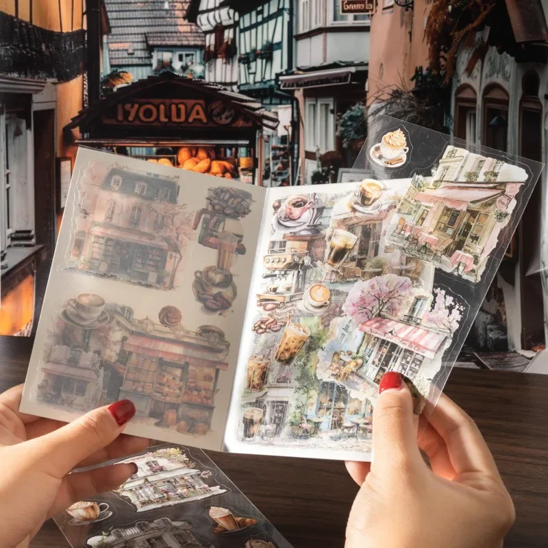 Scenic Sticker Going Paris Landscape Stickers School package Supplies Book Collection Scrapbooking Cut 18Sheets 175*118mm