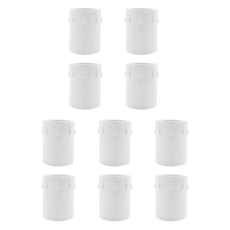 Candle Socket Covers 44x60mm Plastic Chandelier Candle Sleeves Candelabra Base for Wall Light Christmas 10/20Pcs