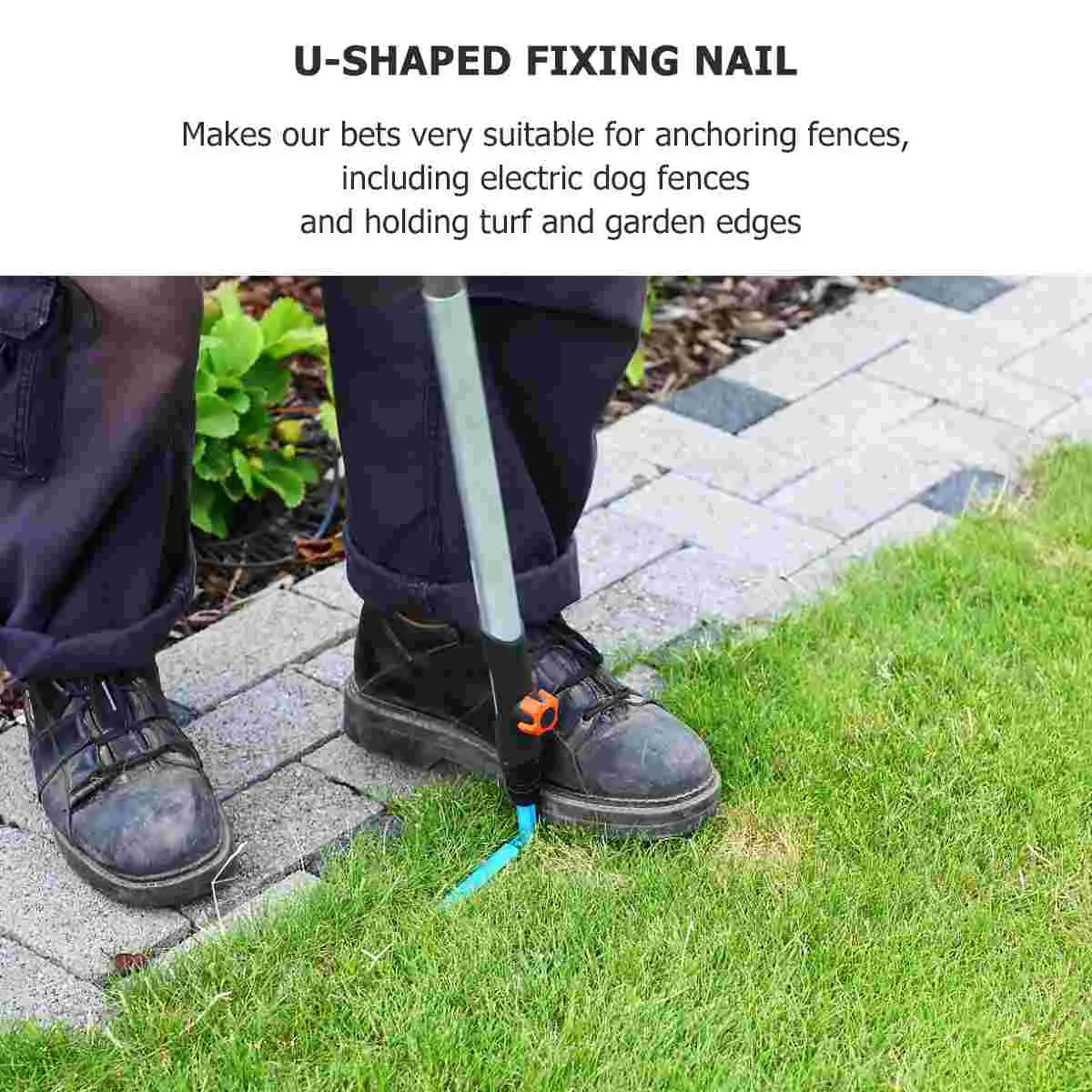 Garden Staples Plant Stakes 50 Pcs Tent Stakes Pegs Heavy Duty Hose Snow Ground Trampoline Grass U-shaped Nail