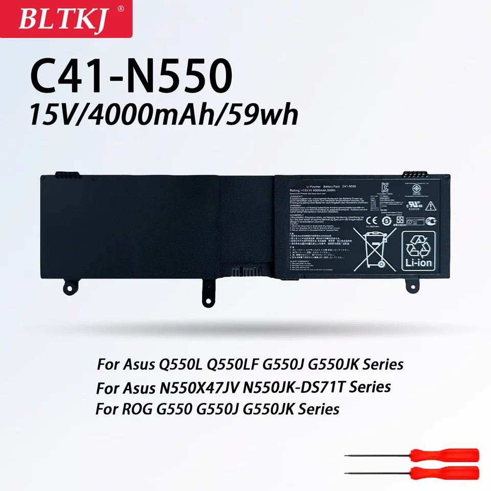 C41-N550 Batería Para Portatiles Para ASUS N550 N550J N550JV N550JK