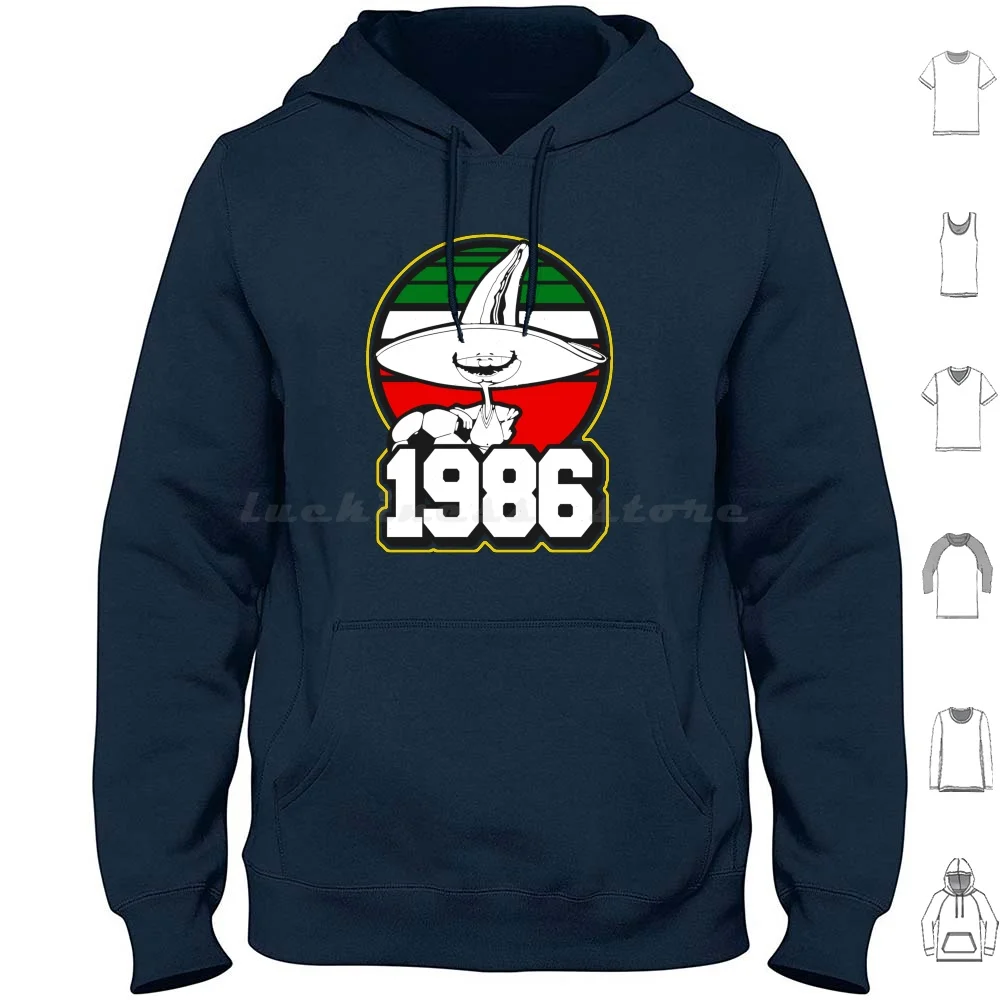 1986 Felpa Con Cappuccio Cotone Manica Lunga Messico 86 Messico 1986 Messico Piqué Messico Pique Copa Mundial De Ful Tbol Calcio Futbol Soccer