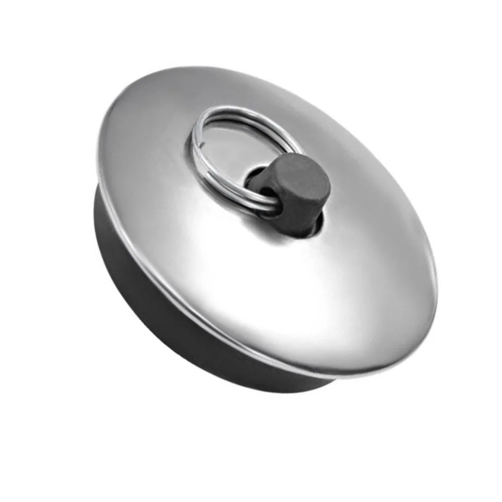 Drain Stopper 1pcs Rubber Sink Plug Fit 40mm With Ring For Bathtub Kitchen Sink Strainer Laundry Leakage-proof Plug