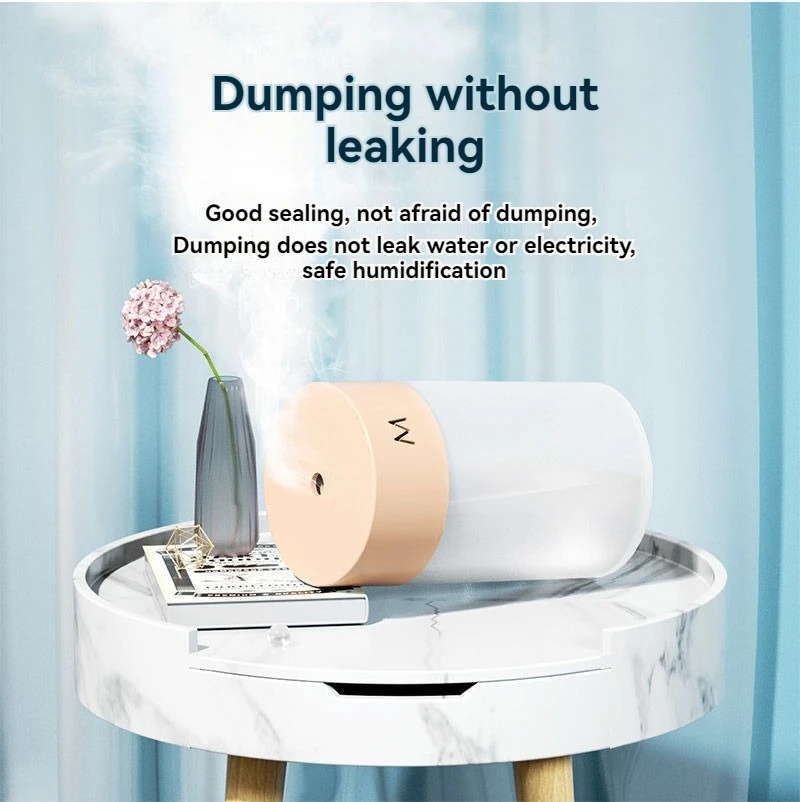 미니 무소음 가정용 USB 가습기, 자동차 휴대용 사무실 데스크탑 홈 아로마 테라피, 다채로운 가습기