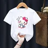 Summer Short Sleeved Anime Cute Hello Kitty Printed Children T-Shirt Cartoon Kid T Shirt Casual Top Girl Boy Clothing Baby Tee 5